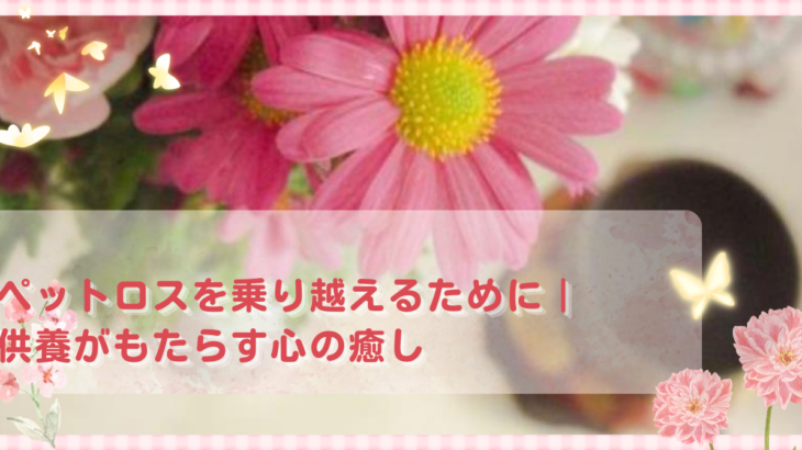 ペットロスを乗り越えるために｜供養がもたらす心の癒し