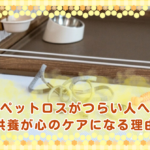 ペットロスがつらい人へ｜供養が心のケアになる理由