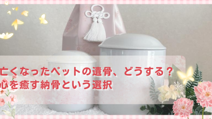 亡くなったペットの遺骨、どうする？心を癒す納骨という選択