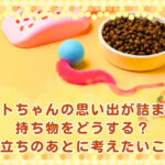 ペットちゃんの思い出が詰まった持ち物をどうする？旅立ちのあとに考えたいこと